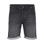 JACK & JONES JJIRICK JJICON I.K. SHORTS SQ 062 SN Erkek Şort, Black Denim, S