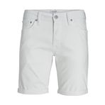JACK & JONES, JJIRICK JJORIGINAL SHORTS AM 215, Şort, Erkek, Beyaz Denim, S