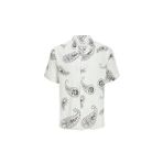 JACK & JONES, JJJEFF ABSTRACT PRINT RESORT SHIRT SS, Gömlek, Erkek, Kirli Beyaz, M