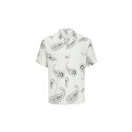 JACK & JONES, JJJEFF ABSTRACT PRINT RESORT SHIRT SS, Gömlek, Erkek, Kirli Beyaz, XS