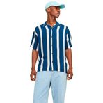 JACK & JONES, JJJEFF RESORT STRIPE SHIRT SS RELAXED, Gömlek, Erkek, Koyu Mavi, XXL
