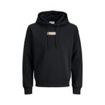 JACK & JONES JJPAN SWEAT HOOD Erkek Sweatshirt Black M