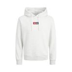 JACK & JONES JJPAN SWEAT HOOD Erkek Sweatshirt White Melange L