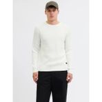 Jack & Jones Jjpannel Knit Crew Neck AW25 Sıfır Yaka Kazak - Ekru - M