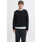 Jack & Jones Jjpannel Pamuk Karışım Regular Fit Bisiklet Yaka Kazak Erkek Kazak 12278916 - Siyah