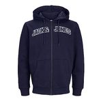 Jack & Jones Jjroux Sweat Zip Hood Siyah Erkek Sweatshirt