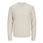 Jack & Jones Jjroy Knit Crew Neck Moonbeam Erkek Örgü Kazak