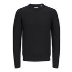 Jack & Jones Jjroy Knit Crew Neck Siyah Erkek Örgü Kazak