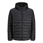 Jack & Jones JJWEST Light Puffer Hood Erkek Mont – Hafif Şişme Kapüşonlu Suya Dayanıklı Kışlık Ceket Siyah normal