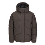 JACK & JONES JJWORLD PUFFER JACKET Erkek Mont Ceket, Koyu Kahve, M