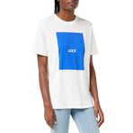 Jack & Jones Jjxx Jxamber Rlx Ss Every Square Tee Jrs Noos Bright White Print Blue Lolite Square Kadın T-shirt