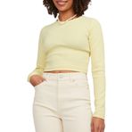 Jack & Jones Jjxx Jxfeline STR LS Rib Tee Jrs Noos French Vanilla Kadın T-shirt