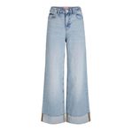 JACK & JONES JJXX JXTOKYO WIDE FOLD UP HW R6169 DNM LN Kadın Jean Pantolon, Light Blue Denim, 27/32