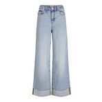JACK & JONES JJXX JXTOKYO WIDE FOLD UP HW R6169 DNM LN Kadın Jean Pantolon, Light Blue Denim, 29/30