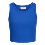 JACK & JONES JJXX Kadın Atlet JXFallon Nervürlü, Mavi Iolite, S