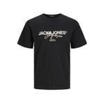 Jack & Jones Joraruba Branding Tee Ss Crew Neck Siyah Erkek T-shirt