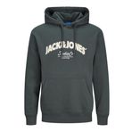 JACK & JONES Jorbronx Arch Big Sweat Hood Ub Kapüşonlu Kazak, S, 12267584, Forest River, erkek
