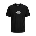 JACK & JONES Jorcassis Minimal Tee Ss Crew Neck Tişört, XXL, 12295049, Black, Erkek