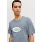 Jack & Jones JORCATSKILLS Front Baskılı Erkek Tişört | Bisiklet Yaka | Kısa Kollu
