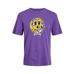 Jack & Jones Jorcrown Skull Tee Ss Crew Neck FST Derin Lavanta Erkek T-shirt