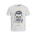 JACK & JONES Jordome Tee Ss Crew Neck Sn erkek tişörtü, Cloud Dancer., L