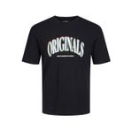 JACK & JONES Joreuphori Tee Ss Crew Neck Tg erkek tişörtü, Siyah, XXL
