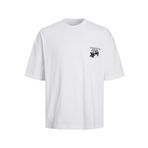 Jack & Jones Jorfaro Back Tee Ss Crew Neck Parlak Beyaz Erkek T-shirt