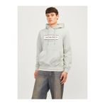 Jack & Jones Jorfrederiksberg Box Erkek Sweatshirt, Kapüşonlu, Gri, 2XL Beden