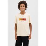 Jack & Jones Jorfrederıksberg Boxscrıp Bej Erkek Çocuk Kısa Kol T-Shirt - 14 Yaş