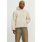 Jack & Jones JORFREDERIKSBERG TEDDY SW Ekru Erkek Polar Sweatshirt - Oatmeal