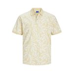 Jack & Jones Jorlafayette AOP SS Sarı Polo Erkek T-shirt