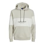 Jack & Jones Jorlakewood Sweat Hood BF LN Kırık Beyaz Erkek Sweatshirt