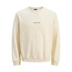 Jack & Jones Jornorrebro Emb Sweat Crew Noos Sweat, XL, 12282893, Antique White, erkek