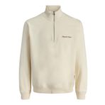 JACK & JONES JORNORREBRO EMB SWEAT HIGH NECK SN Erkek Sweatshirt Antique White M
