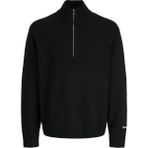 Jack & Jones Jornorrebro Yarım Fermuarlı Kazak 12282749 - Siyah - 2XL