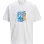 Jack & Jones JORPAROS GRAPHIC FRONT Beyaz Erkek Kısa Kol T-Shirt - XL