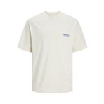 Jack & Jones Jorsantorini Tereyağı Krema Back Tee Ss Crew Neck Sn Erkek T-shirt