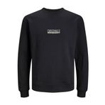Jack & Jones Jorshadow Branding Sweat Crew Neck BLK Siyah Erkek Sweatshirt