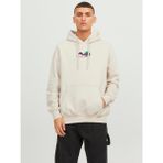 Jack & Jones Jorsılverlake Erkek Beyaz Sweatshirt 12242357-White - Krem