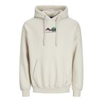 Jack & Jones Jorsilverlake Hood Kırık Beyaz Erkek Sweatshirt