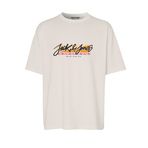 Jack & Jones Jortampa Tee Ss Crew Neck 1 FST LN Krem Rengi Erkek T-shirt