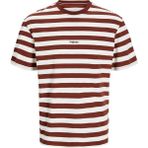 Jack & Jones Jorvesterbro Newton Çizgili Bisiklet Yaka Erkek T-Shirt - Karamel
