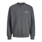 JACK & JONES JPRBLACHAD BRANDING SWEAT CREW NECK LN Sweatshirt Volcanic Ash, M, 12261386, Volcanic Ash, erkek