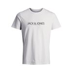 Jack & Jones Jprblajack Ss Tee Crew Neck FST Parlak Beyaz Erkek T-shirt