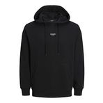 Jack & Jones JPRBLAKAM Branding Sweat Hood Black Erkek Sweatshirt