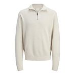 JACK & JONES JPRBLAMILANO STITCH KNIT HALF ZIP SN Erkek Triko/Kazak Cloud Dancer Detail:Melange M