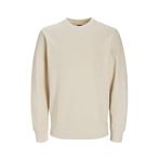 Jack & Jones JPRBLAROWAN STRUCTURED SWEAT CREW NECK Bisiklet Yaka Sweatshirt, L, 12259351, BEJ, erkek
