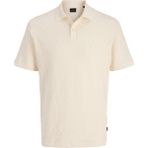 Jack & Jones Jprblatrenton Erkek Polo Yaka Tişört Jakarlı Kısa Kollu - Krem - XL