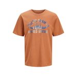 JACK & JONES Jprbluollie Ss Tee Crew Neck FST erkek tişörtü, Güneş yanığı, M