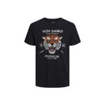 Jack & Jones JPRBLUTIGER TEE CREW NECK PRSP23 Bisiklet Yaka Düz Siyah Erkek T-shirt